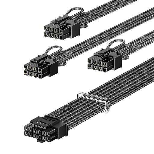 PCIe 5.0 GPU電源ケーブルスリーブ70cm|16pin (12+4) 12VHPWR コネクタ RTX 3090 Ti 4080 4090用|3x8pin (6+2) PCI-eオスプラグ ASUS EVGA Seasonicモジュラー電源 PCIe 5.0 GPU電源ケーブルスリーブ70cm|16pin (12+4) 12VHPWR コネクタ RTX 3090 Ti 4080 4090用|3x8pin (6+2) PCI-eオスプラグ ASUS EVGA Seasonicモジュラー電源