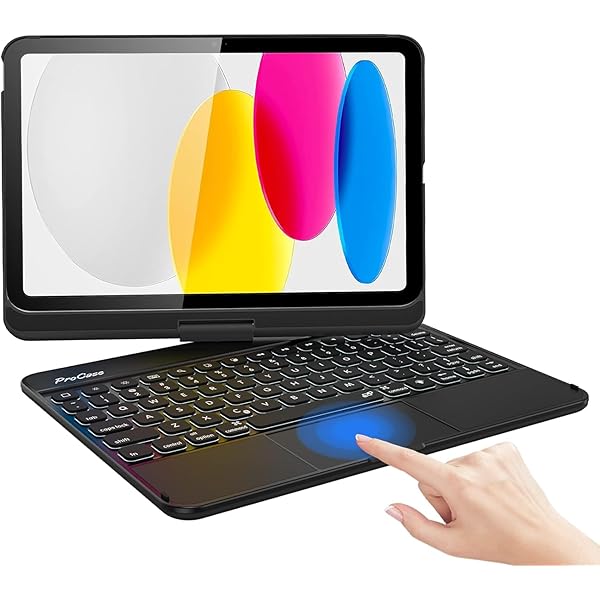 iPad 11世代/10世代 キーボード付きケース iPad（A16）11インチ 2025/10.9インチ 2022通用 タッチパッド搭載 7色バックライト 360度回転