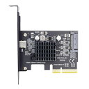 カードUSB 3.2 Gen 2 Type-C 20 Gbps USB-CからPCI-E 4 Xデスクトップボード用クイックアダプタ(2)
