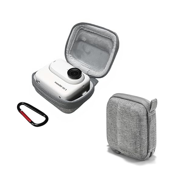 Insta360 Go 3/Go 3S用ケース 保護ケース コンパクト 耐衝撃 頑丈 収納 携帯便利 アクセサリー (グレー)
