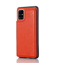 For Galaxy A51 5G/docomo SC-54A/au SCG07 ケース 背面手帳型 軽い薄い 純色 レザーケース(レッド)ギャラクシーa51 ドコモsc54a ケースカード入れ 片手操作 バックカバー サムスンa51 赤色