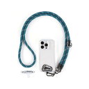 スマホストラップ ストラップホルダー *2 首掛け ショルダー 斜めがけ 極太 携帯ストラップ アウトドア 落下防止(スレートブルー)