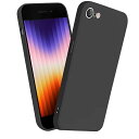 iPhone SE2 SE3 iphone7 iphone8 ケース シリコ 耐衝撃 いphone SE 第2世代 第3世代 スマホケース ストラップホール付き 人気 可愛い カバー (ブラック)