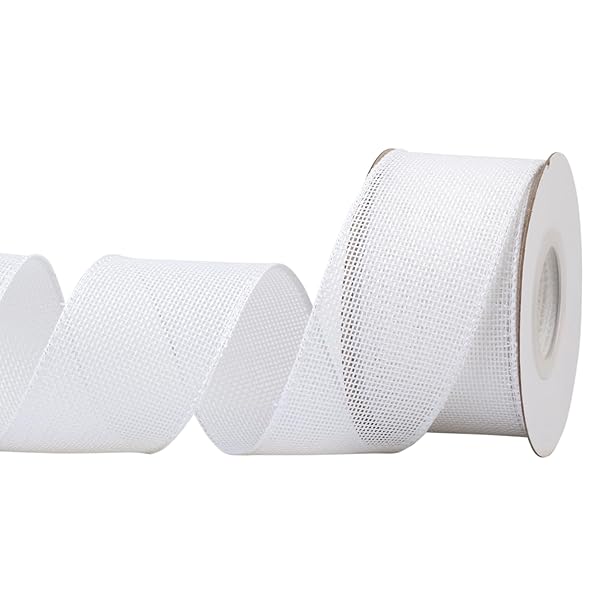 バーラップワイヤエッジリボン、幅50mm x 9m巻き - ギフトラッピング・クリスマスツリー・手芸・花束・そして乡村風のレトロな装飾に最適です ...