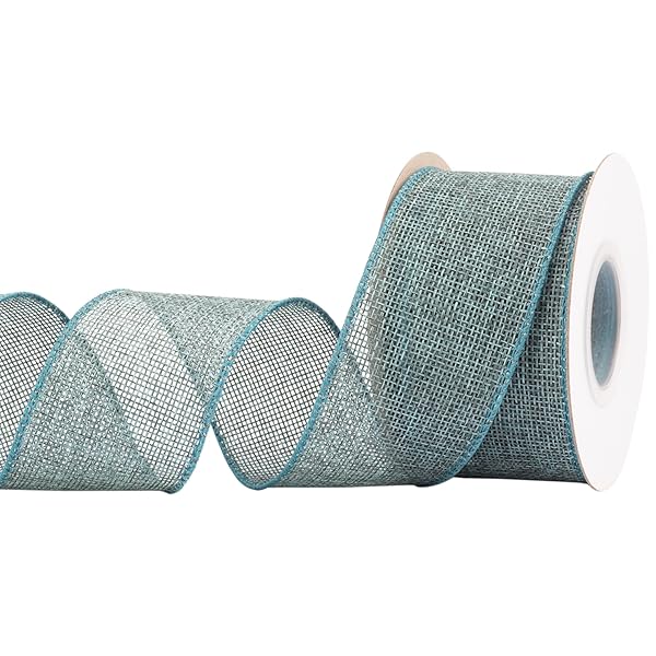 バーラップワイヤエッジリボン、幅50mm x 9m巻き - ギフトラッピング・クリスマスツリー・手芸・花束・そして乡村風のレトロな装飾に最適です ...