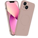 iPhone 14 MagSafe対応 シリコン ケース イフォン 14 マグネット搭載 ワイヤレス充電 スマホケース 耐衝撃 全面保護 ストラップホールバンパー いpほね14 人気 薄型 いphone カバー ピンク