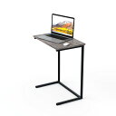 テーブル サイドテーブル 幅55×奥行35×高さ65cm ナイトテーブル コの字型デザイン 木目調 ベッドサイド ベッド横 ソファ横 組立簡単 在宅勤務 多機能 (アンティークブラウン)