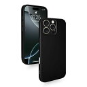 iPhone 16ProMax ケース シリコン 耐衝撃 カバー 軽量 薄型 柔軟 アイフォン16ProMax スマホケース レンズ保護 ワイヤレス充電 マット質感 指紋防止 擦り傷防止 落下防止 滑り止め ストラップホール付き (ブラック)