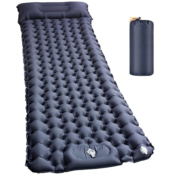 【2024新開発＆30秒膨らむ】エアーマット キャンプ マット 10CM厚さ 足踏み式 無限連結可能 ...