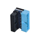 Cablecc USB 3.0 20ピン オス→メス 延長アダプター 上下向き90度 マザーボードメインボード用 (下向き)|詳細画像