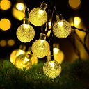 ソーラー LED ストリングライト イルミネーションライト 50電球 7M IP65防水 8モード 夜間自動点灯 キャンプ用 ガーランドライト クリスマス/ハロウィン/パーティー/バレンタインデー/新年/祝日/結婚式/学園祭屋外/室外/室内/庭対応