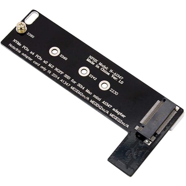 M.2 NGFF NVMe PCIe x4 SSD → late 2014 版 Mac mini A1347 SSD 増設キット 変換 アダプター