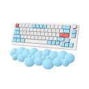 x MAMBASNAKE リストレスト キーボード用 曇形 マウスパッド 一体型マウスパッド 人間工学 手首クッション 滑り止め 水洗い 耐久性良い 手首疲労軽減 ゲーム 低反発リストレス 仕事用 ゲーム用 おしゃれ-ブルー