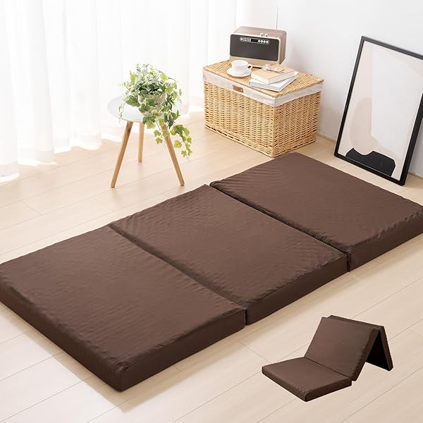 高反発マットレス シングル 三つ折り 極厚10cm 20D おりたたみマットレス 高反発 ベットマット 敷き布..