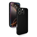 iPhone 16 Pro ケース シリコン 耐衝撃 カバー 軽量 薄型 柔軟 アイフォン16Pro スマホケース レンズ保護 ワイヤレス充電 マット質感 指紋防止 擦り傷防止 落下防止 滑り止め ストラップホール付き (ブラック)