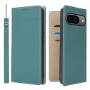 Pixel9 pro ケース Pixel9 ケース ピクセル9 ケース 手帳型 本革 ストラップ Google グーグル スマホケース docomo au 耐衝撃 カバー SoftBank カード収納 スタンド機能 レザー -スカイブルー