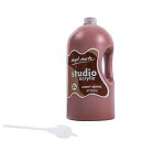 アクリル Burnt Sienna 2リットル 2L ポンプ付き 速い乾燥 被覆力強い 学生や芸術家に向き Acrylic Paint