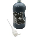 アクリル Lamp Black 2リットル 2L ポンプ付き 速い乾燥 被覆力強い 学生や芸術家に向き Acrylic Paint