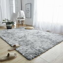 カーペット ラグマット 160×200cm 滑り止め付 洗えるラグ 抗菌 ふわっと手触り優しいフランネルラグ 約2畳 折り畳み 長方形 (グレー)(3)