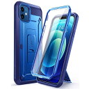iPhone12 mini ケース 2020 新しいカバー 液晶保護フィルム と腰かけクリップ付き スタンド内臓 米国軍事規格取得 Qi充電 三重保護 傷防止 ...