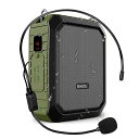 拡声器 ポータブル拡声器 ハンズフリー 18W 多機能小型スピーカー IPX5防水 有線ヘッドセットマイク 音楽再生/拡声/録音/USB/TFカード/AUX対応...