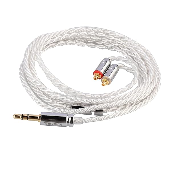 Solstice 4芯編み込み構成したハイエンドイヤホンアップグレードケーブル 26AWG銀メッキリケーブルイヤ..