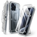 iPhone 15 Pro Max ケース 6.7インチ 2023 全面保護 耐衝撃性 米軍事規格取得 ケースと液晶保護フィルム一体型 腰かけクリップ付き 防塵...