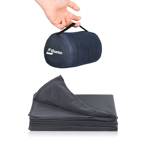 170 x 122 cm 柔らかい 防災 飛行機 旅行用ブランケット ブランケット 折り畳みデザインと専用収納ポー..