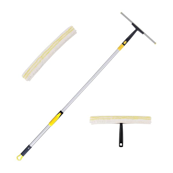 スクイジー 水切りワイパー ガラスワイパー 窓ガラス掃除 結露水滴取り 両面 窓掃除 高所掃除 2色 延長..