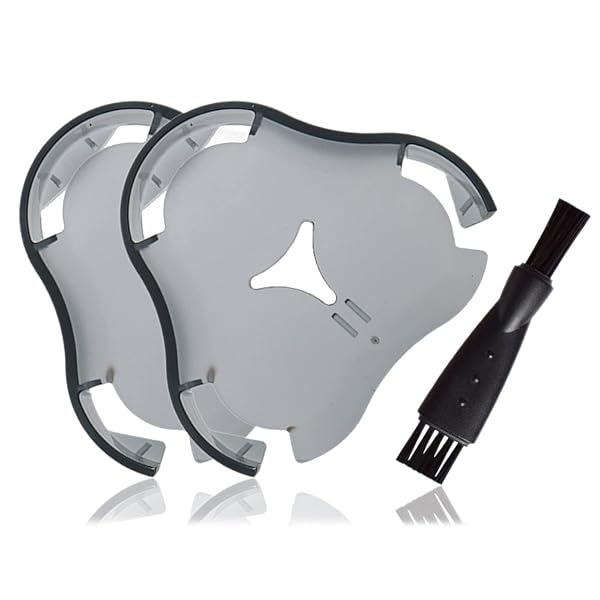 シェーバー ヘッド キャップ 保護 カバー 2点セット クリーニングブラシ付き 電動シェーバー 3ヘッドカバー 電動剃刀 3刃先 防塵 保護蓋 互換性 Phil...