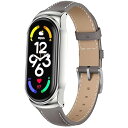 レザーバンド For Xiaomi Smart Band 7 /Xiaomi Mi Band 7 対応 バンド PUレザー素材 ベルト ソフト 柔軟性 ビジネス...