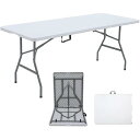 アウトドア テーブル 折りたたみテーブル キャンプテーブル 折畳み 180cm 150cm 120cm 作業用テーブル ダイニングテーブル 大きい 耐荷重約120kg コンパクト 組み立て簡単 庭 BBQ (長さ150cm)(4)