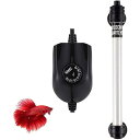 水槽ヒーター 50W 20-60L水槽用ヒーター 20-32℃温度可変一体型ヒーター 熱帯魚 ヒーター 水槽 ミニ 水中用 水温管理用 温度調整 省エネ 熱帯魚・観賞魚対応 過熱保護機能付き 防爆 縦横設置 安全加熱