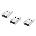USB CメスからUSBオス変換アダプター 【3個セット】 USB C to USB A 変換アダプタ 超小型 USB Type c 変換 スマホ パソコン等対...