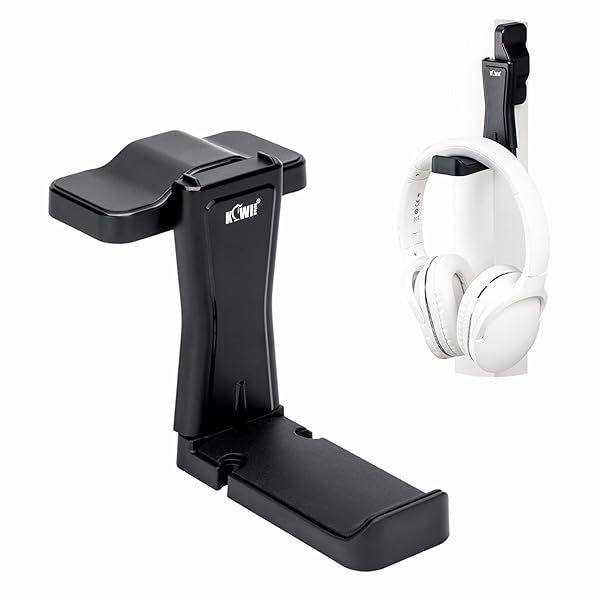 ヘッドホンフック ヘッドホンスタンド PC ゲームアクセサリー ヘッドフォンハンガースタンド 吊り下げ式 両面テープ 貼り付け 取付簡単 360度回転 コンパク...