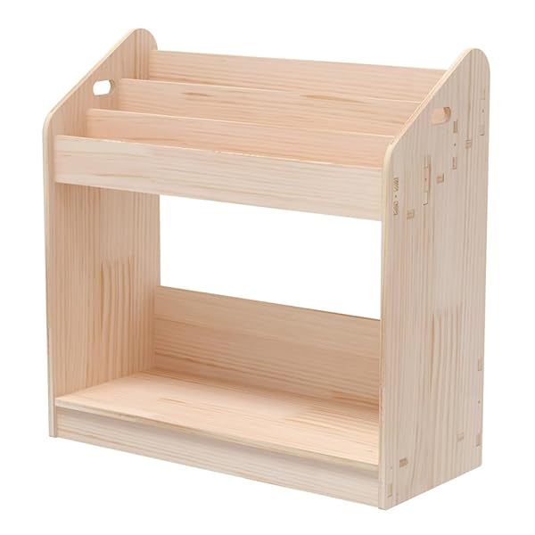 絵本棚 本棚 絵本ラック 子供用 かわいい 大容量 おもちゃ 収納 天然木 ディスプレイ 書棚 収納ラック ..