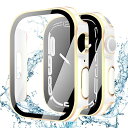 【2024改良ケース】 対応 アップルウォッチ カバー Series 9/8/7 アップルウォッチ ケース PC素材 IP68 防水ケース 3D直角エッジデザイン 光沢式 Apple Watch ケース ガラスフィルム 一体型 日本旭硝子材 二重構造
