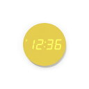 クレヨン ミニ LED 壁時計 20cm 12/24時間モード 夜間モード 静音ムーブメント インテリアリビングルーム 寝室 キッチン オフィス 学校用 (イエ...
