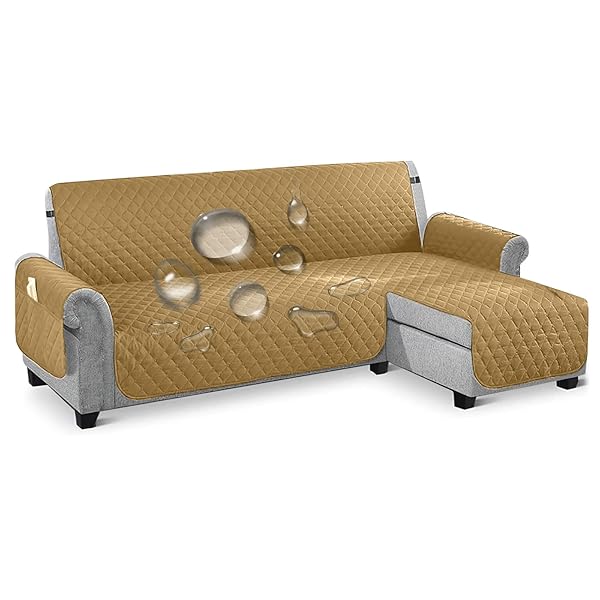 ソファーカバー 防水 2+2人掛け 【4層構造・撥水+防水加工】 カウチソファカバー L字 コーナーソファカ..