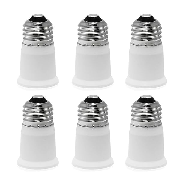 E26→E26口金延長アダプター E26→E26延長ソケット 口金延長アダプター 約3CM延長する 6個セット