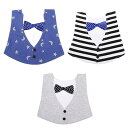 フォーマル スタイ3点セット 出産祝い スタイ 男の子 ベビー用品 袴 ベビー服 よだれかけ お食事エプロン (3色)