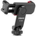 ULANZI携帯ホルダー 三脚 スマホホルダー 三脚マウント 360度回転 スマホスタンド コールドシュー付き スマートフォン三脚マウント1/4インチネジ穴 ク...