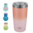 蓋付きタンブラー 溢れない 600ml 大容量水筒 二重構造ステンレス コーヒーボトル 真空断熱 保冷保温 ストロー 直飲み ピンク