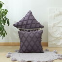 クッションカバー 45x45cm 北欧 2枚セット フェイクファー ベルベット おしゃれ 可愛い 柔らかい 立体的 柄 幾何学模様 モダン ファスナー 家庭装飾...