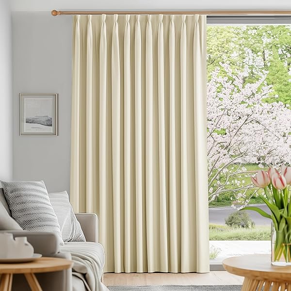 遮光カーテン ドレープカーテン 無地 幅150cm丈200cm ライトベージュ 1枚入 1級遮光 おしゃれ 仕切り ..