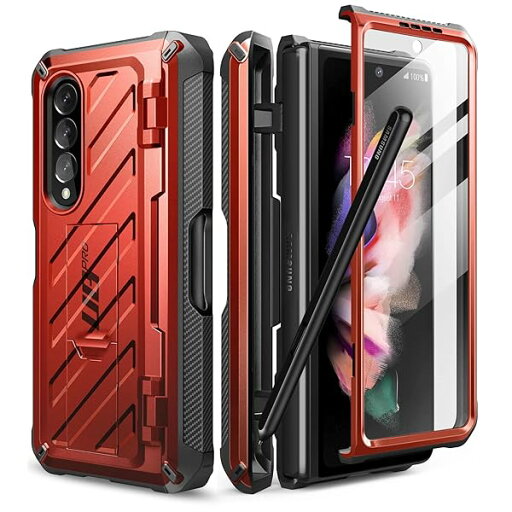 Galaxy Z Fold 3 5G (2021) ケース SC-55B / SCG11 全面保護 米軍MIL規格取得 保護フィルム付き スタンド機能 ペン収納 耐衝撃 防塵 保護 ケース UBPro シリーズ Galaxy Z Fold 3 5G (2021) ケース SC-55B / SCG11 全面保護 米軍MIL規格取得 保護フィルム付き スタンド機能 ペン収納 耐衝撃 防塵 保護 ケース UBPro シリーズ