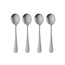 カレースプーン スープスプーン ブイヨンスプーン 4本 18-0ステンレス 艶消し サテン仕上げ 食洗器対応 シルバー(3)