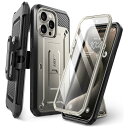 iPhone 15 Pro ケース 6.1インチ 2023 全面保護 耐衝撃性 米軍事規格取得 ケースと液晶保護フィルム一体型 腰かけクリップ付き 防塵 スタン...