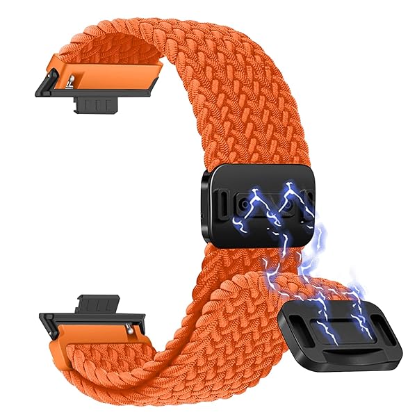 バンド 用の Huawei Watch Fit 4 Pro / 4 / 3 対応 交換ベルト ナイロン バンド 編み込み 磁気吸着取り付け スポーツ用 弾力性 長さ無段階調整 柔軟 防汗 通気 夏向け 男女兼用 簡単取り付け