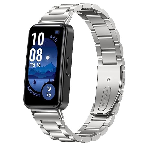 バンド 用の Huawei Band 10 / 用の Huawei Band 9 / 用の Huawei Band 8 対応 バンド ステンレスメタル おしゃれ...